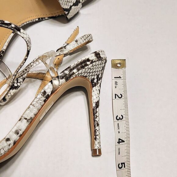 Guess Kabelle Faux Python Ankle Strap Stiletto Heels Black Gray 6.5 - Picture 10 of 10